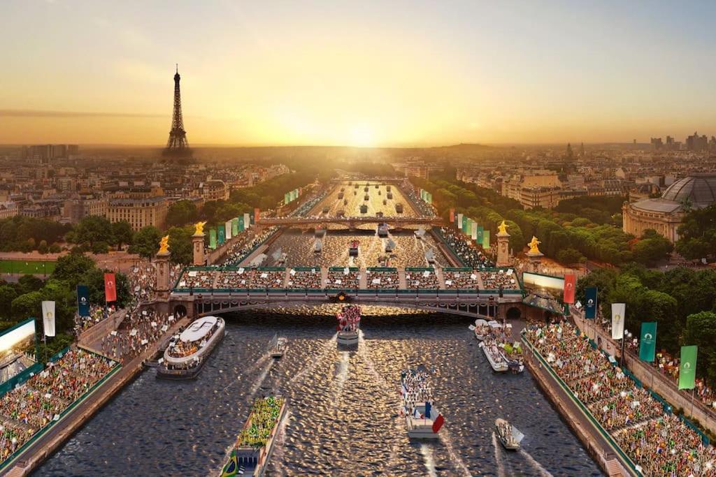 شقة Grand Appt Proche Paris Parking أوبارفيلييه المظهر الخارجي الصورة